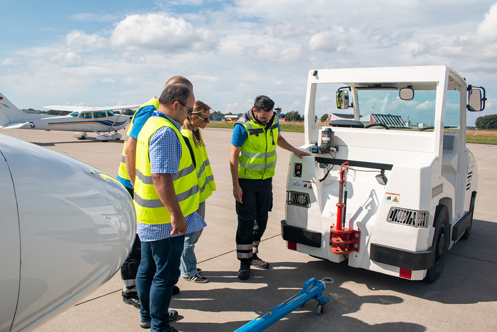 Goldhofer SHERPA E Electric Cargo and Pushback Tractor view 2