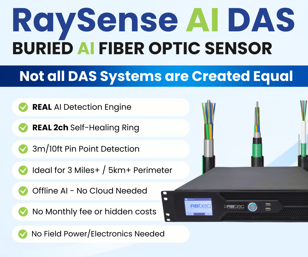 RaySense DAS Buried Fiber Optic Intrusion Detection System